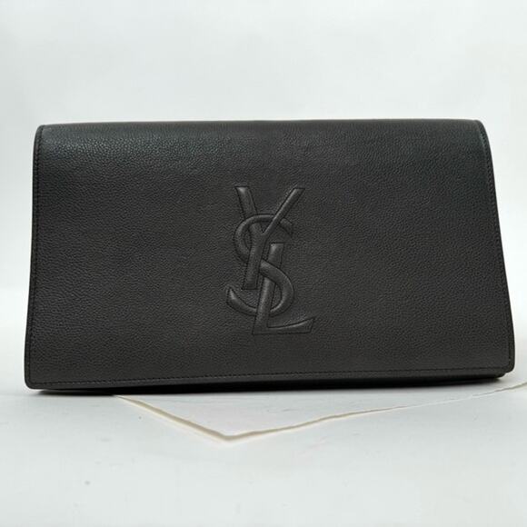 YSL Belle Du Jour grey clutch/ shoulder bag or cross body adding strap or chain - Picture 1 of 10